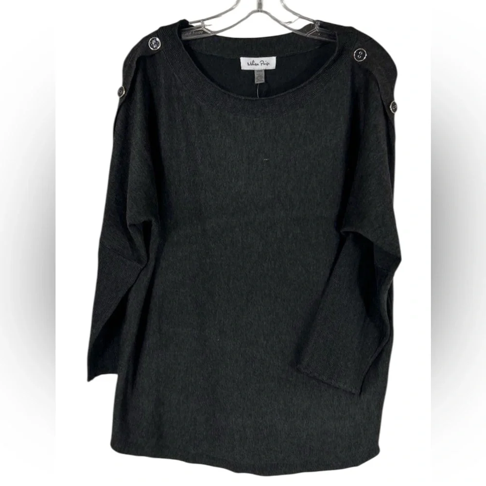 Melissa Paige Women’s Dark Gray Knit Sweater